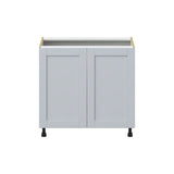 Hugo&Borg Charlesberg 36-in W x 34.5-in H x 24-in D Gray Sink Base Fully Assembled Cabinet (Flat Panel Shaker Style)