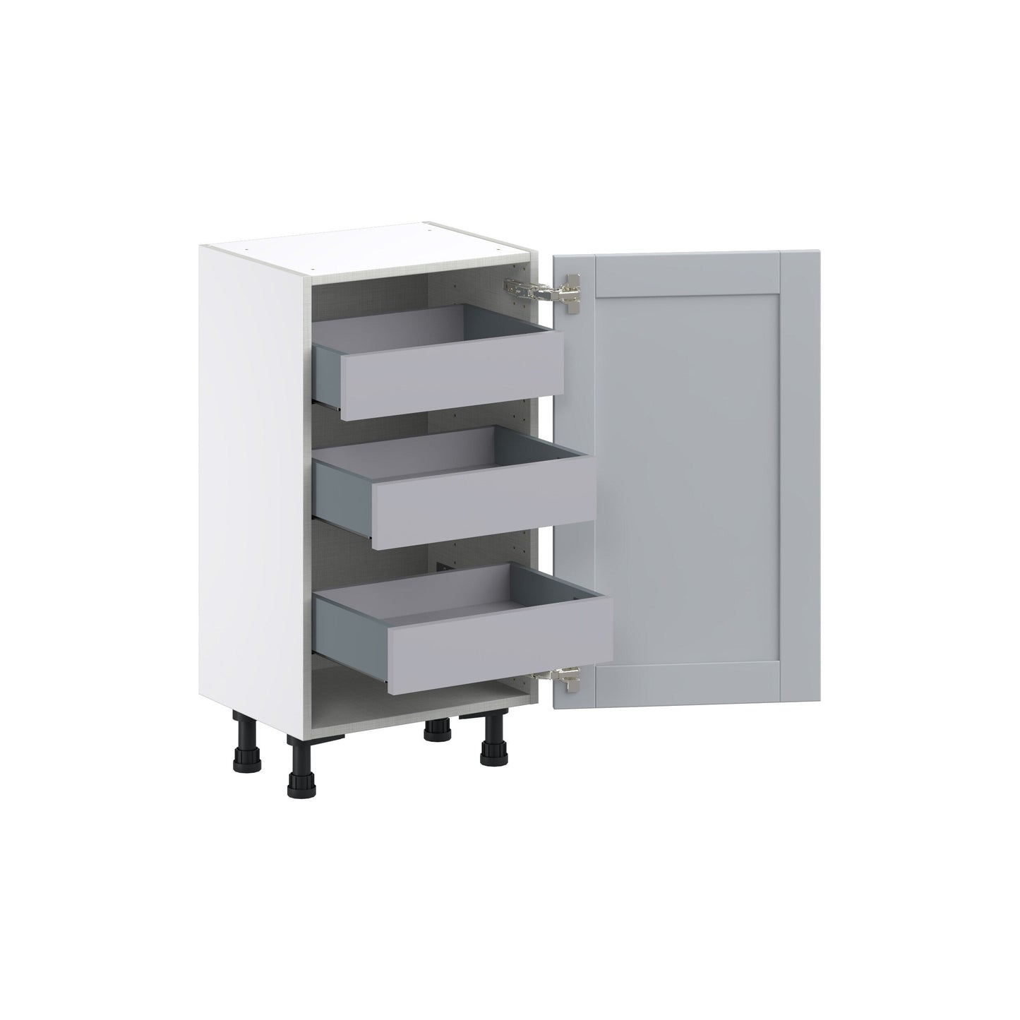 Hugo&Borg Charlesberg 18-in W x 34.5-in H x 14-in D Gray 3-Drawers Base Fully Assembled Cabinet (Flat Panel Shaker Style)