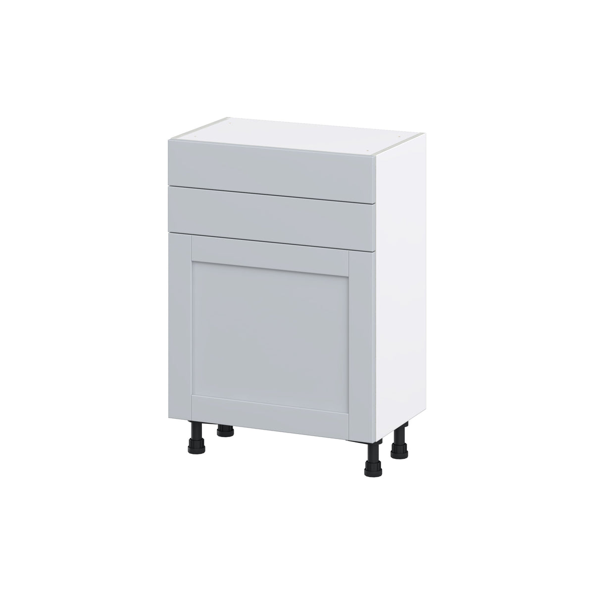 Hugo&Borg Charlesberg 24-in W x 34.5-in H x 14-in D Gray 2-Drawers Base Fully Assembled Cabinet (Flat Panel Shaker Style)