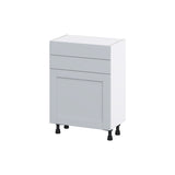 Hugo&Borg Charlesberg 24-in W x 34.5-in H x 14-in D Gray 2-Drawers Base Fully Assembled Cabinet (Flat Panel Shaker Style)