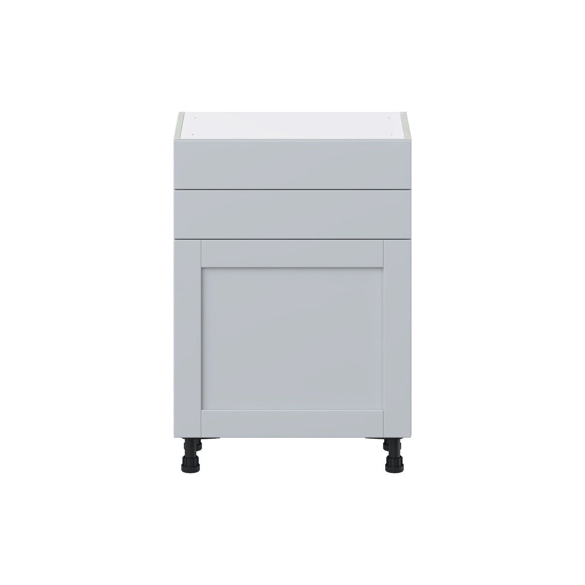 Hugo&Borg Charlesberg 24-in W x 34.5-in H x 14-in D Gray 2-Drawers Base Fully Assembled Cabinet (Flat Panel Shaker Style)
