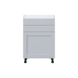 Hugo&Borg Charlesberg 24-in W x 34.5-in H x 14-in D Gray 2-Drawers Base Fully Assembled Cabinet (Flat Panel Shaker Style)