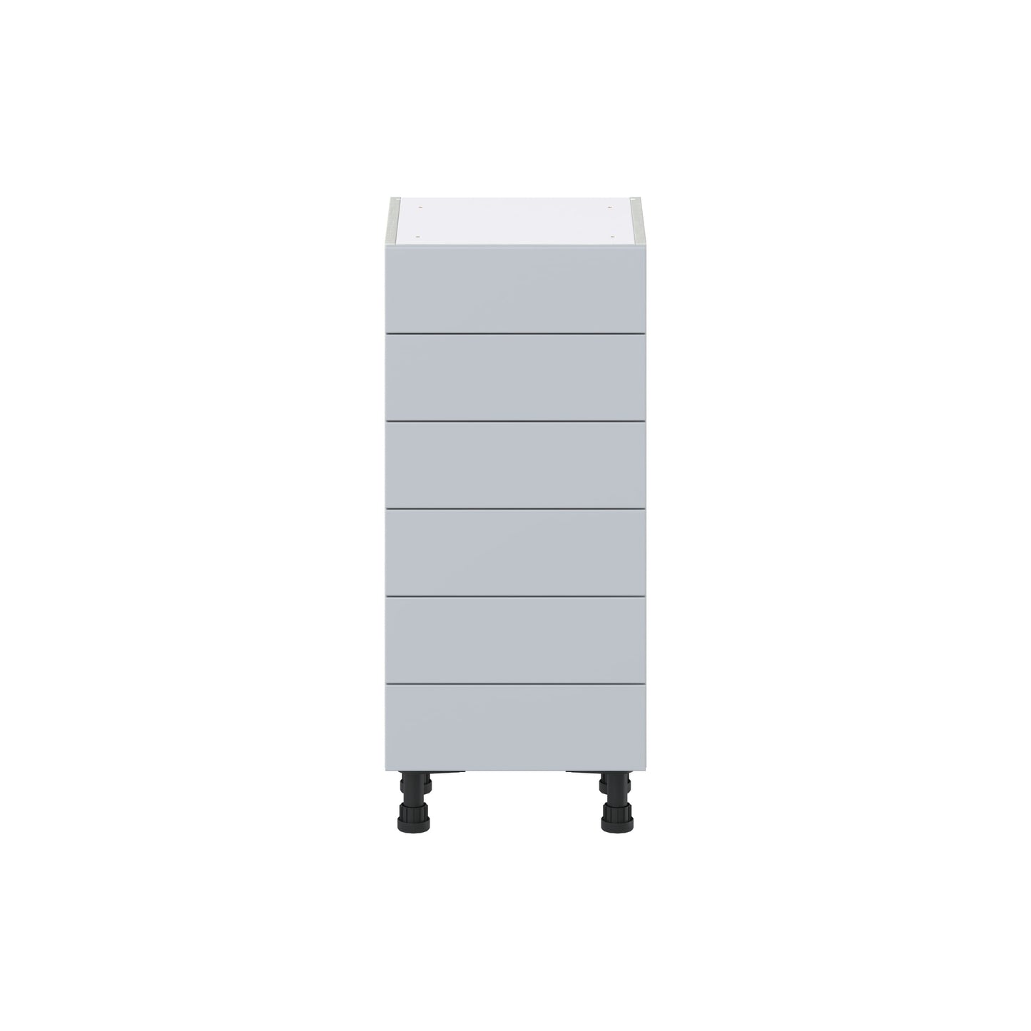 Hugo&Borg Charlesberg 15-in W x 34.5-in H x 14-in D Gray 6-Drawer Base Fully Assembled Cabinet