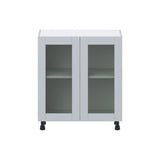 Hugo&Borg Charlesberg 30-in W x 34.5-in H x 16-in D Gray Base Fully Assembled Cabinet (Glass Panel Shaker Door Style)
