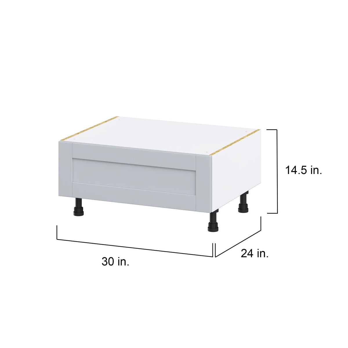 Hugo&Borg Charlesberg 30-in W x 14.5-in H x 24-in D Gray 1-Drawer Base Fully Assembled Cabinet