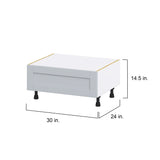 Hugo&Borg Charlesberg 30-in W x 14.5-in H x 24-in D Gray 1-Drawer Base Fully Assembled Cabinet