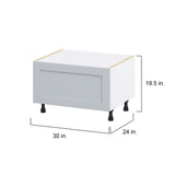Hugo&Borg Charlesberg 30-in W x 19.5-in H x 24-in D Gray 1-Drawer Base Fully Assembled Cabinet