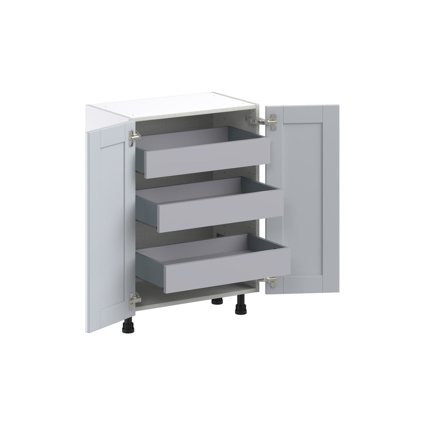 Hugo&Borg Charlesberg 24-in W x 34.5-in H x 14-in D Gray 3-Drawers Base Fully Assembled Cabinet (Flat Panel Shaker Style)