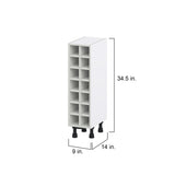 Hugo&Borg 14-Bottle Light Gray Mdf Wall-mounted Wine Cabinet