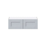 Hugo&Borg Charlesberg 30-in W x 10-in H x 14-in D Gray Wall Fully Assembled Cabinet (Flat Panel Shaker Door Style)