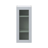 Hugo&Borg Charlesberg 15-in W x 35-in H x 14-in D Gray Wall Fully Assembled Cabinet (Glass Panel Shaker Door Style)