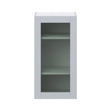 Hugo&Borg Charlesberg 18-in W x 35-in H x 14-in D Gray Wall Fully Assembled Cabinet (Glass Panel Shaker Door Style)