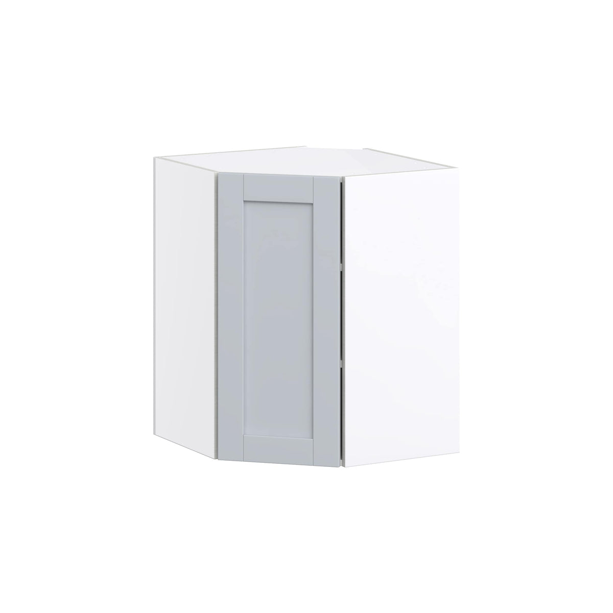 Hugo&Borg Charlesberg 24-in W x 30-in H x 14-in D Gray Diagonal Corner Wall Fully Assembled Cabinet (Flat Panel Shaker Style)
