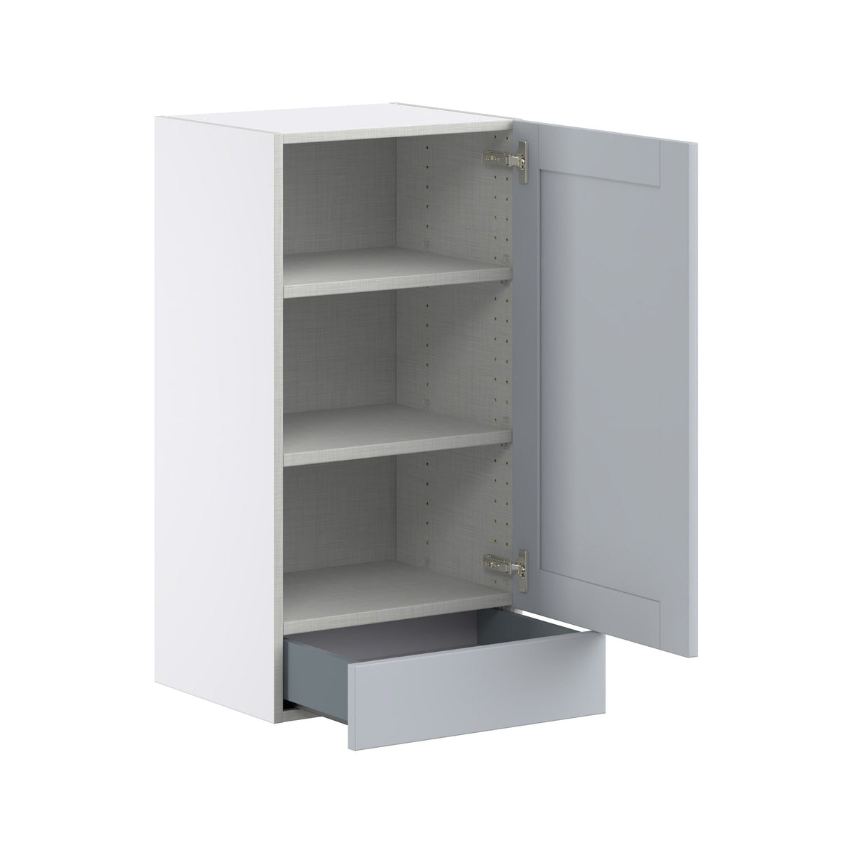 Hugo&Borg Charlesberg 18-in W x 35-in H x 14-in D Gray 1-Drawer Wall Fully Assembled Cabinet (Flat Panel Shaker Style)