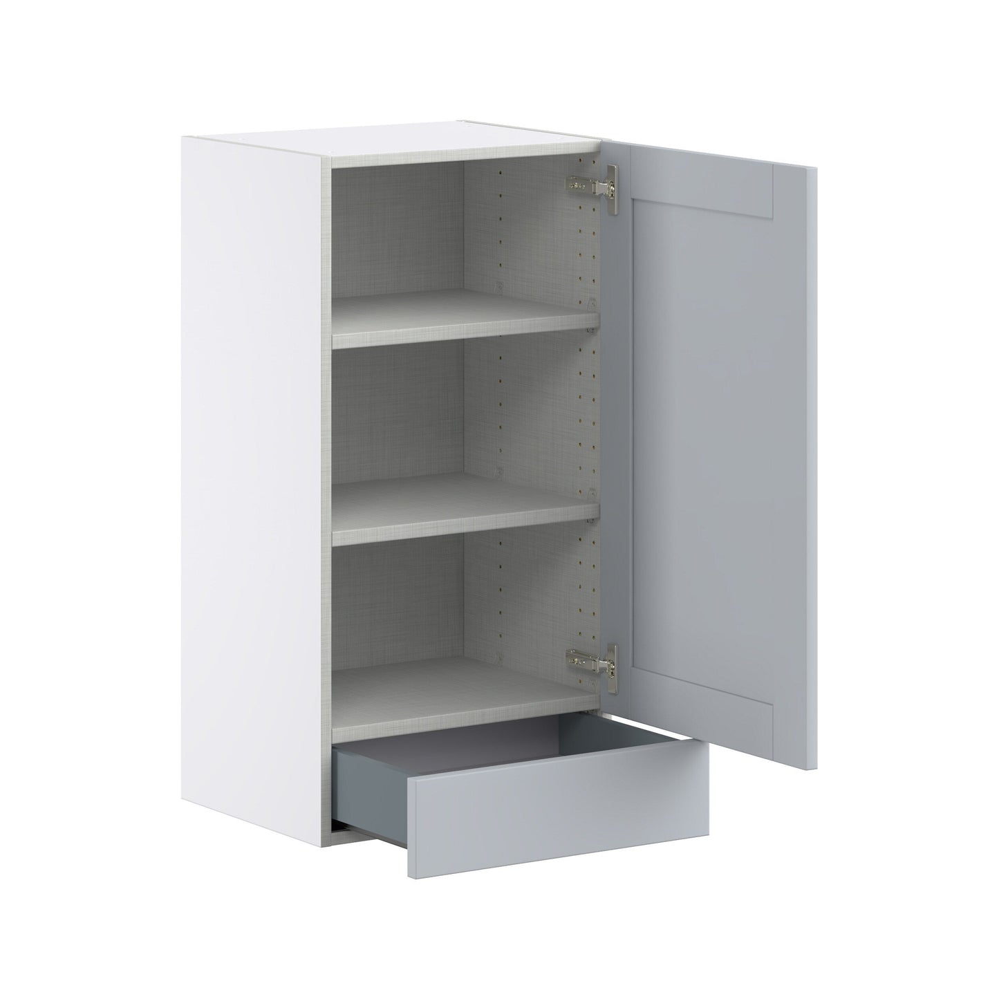 Hugo&Borg Charlesberg 18-in W x 35-in H x 14-in D Gray 1-Drawer Wall Fully Assembled Cabinet (Flat Panel Shaker Style)