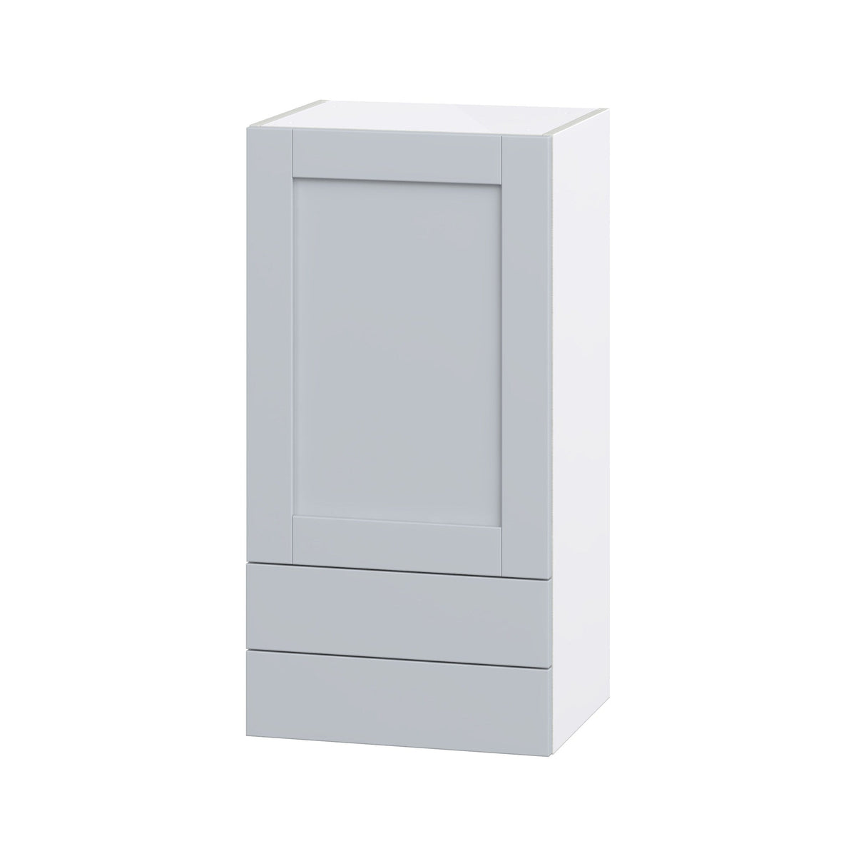 Hugo&Borg Charlesberg 18-in W x 35-in H x 14-in D Gray 2-Drawers Wall Fully Assembled Cabinet (Flat Panel Shaker Style)