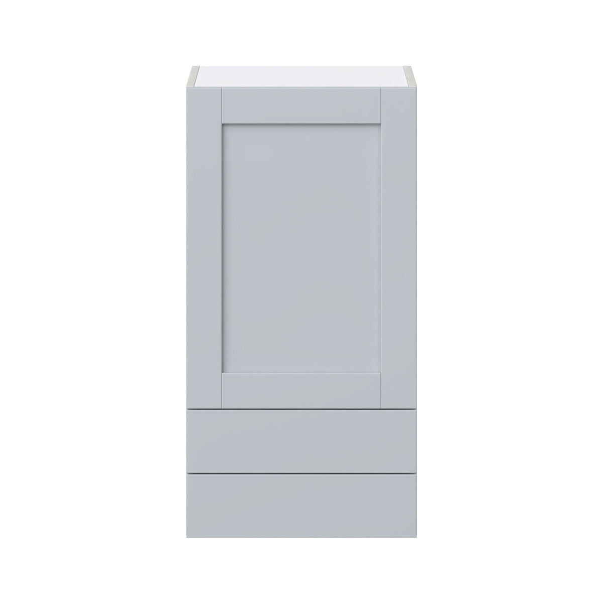 Hugo&Borg Charlesberg 18-in W x 35-in H x 14-in D Gray 2-Drawers Wall Fully Assembled Cabinet (Flat Panel Shaker Style)