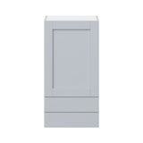 Hugo&Borg Charlesberg 18-in W x 35-in H x 14-in D Gray 2-Drawers Wall Fully Assembled Cabinet (Flat Panel Shaker Style)