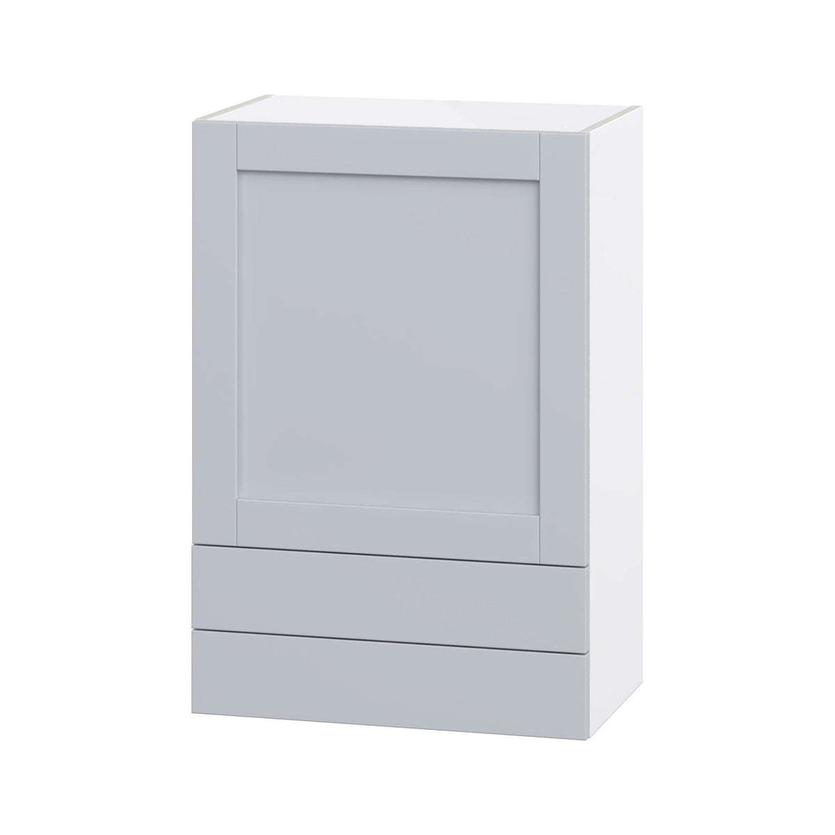 Hugo&Borg Charlesberg 24-in W x 35-in H x 14-in D Gray 2-Drawers Wall Fully Assembled Cabinet (Flat Panel Shaker Style)