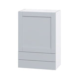 Hugo&Borg Charlesberg 24-in W x 35-in H x 14-in D Gray 2-Drawers Wall Fully Assembled Cabinet (Flat Panel Shaker Style)