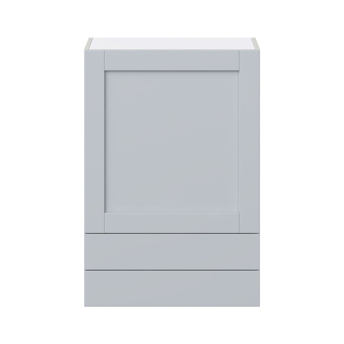 Hugo&Borg Charlesberg 24-in W x 35-in H x 14-in D Gray 2-Drawers Wall Fully Assembled Cabinet (Flat Panel Shaker Style)