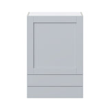Hugo&Borg Charlesberg 24-in W x 35-in H x 14-in D Gray 2-Drawers Wall Fully Assembled Cabinet (Flat Panel Shaker Style)