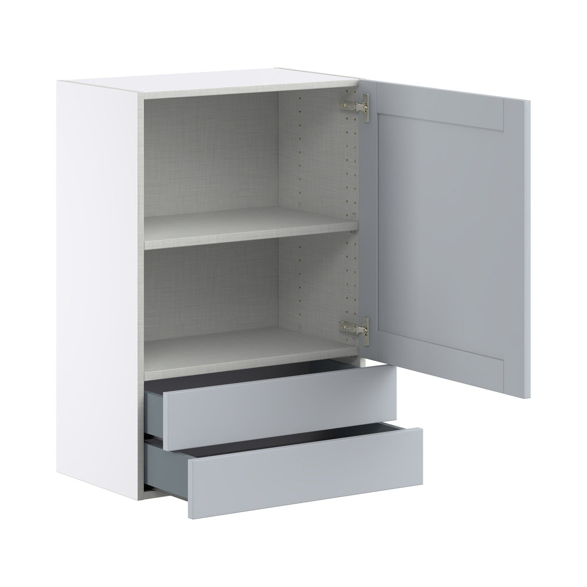 Hugo&Borg Charlesberg 24-in W x 35-in H x 14-in D Gray 2-Drawers Wall Fully Assembled Cabinet (Flat Panel Shaker Style)