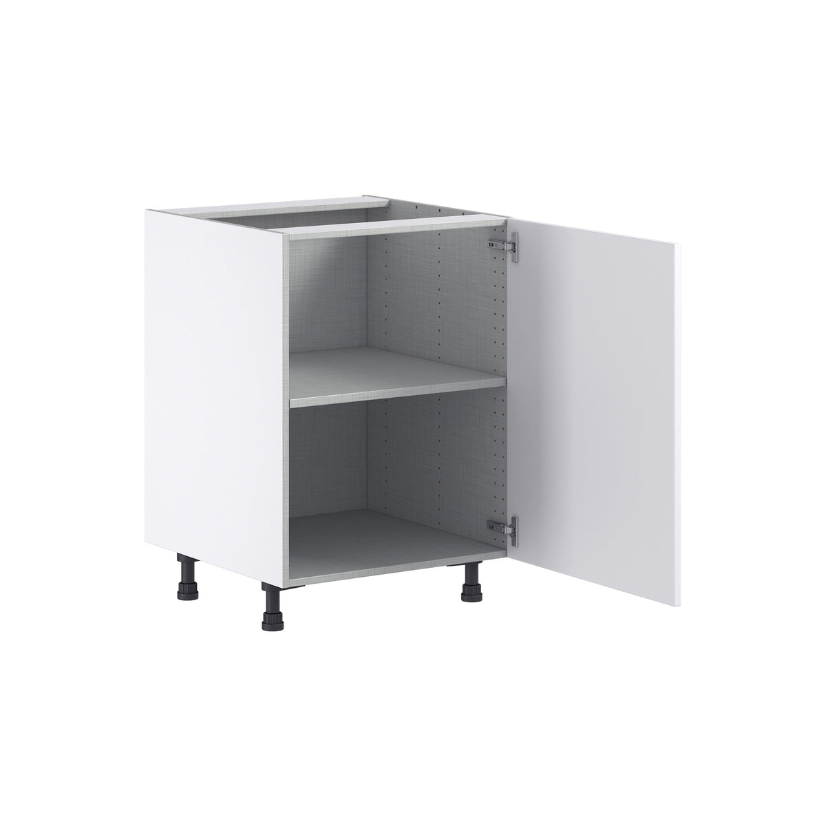 Hugo&Borg Jolie 24-in W x 34.5-in H x 24-in D Warm White Base Fully Assembled Cabinet (Flat Panel Shaker Door Style)