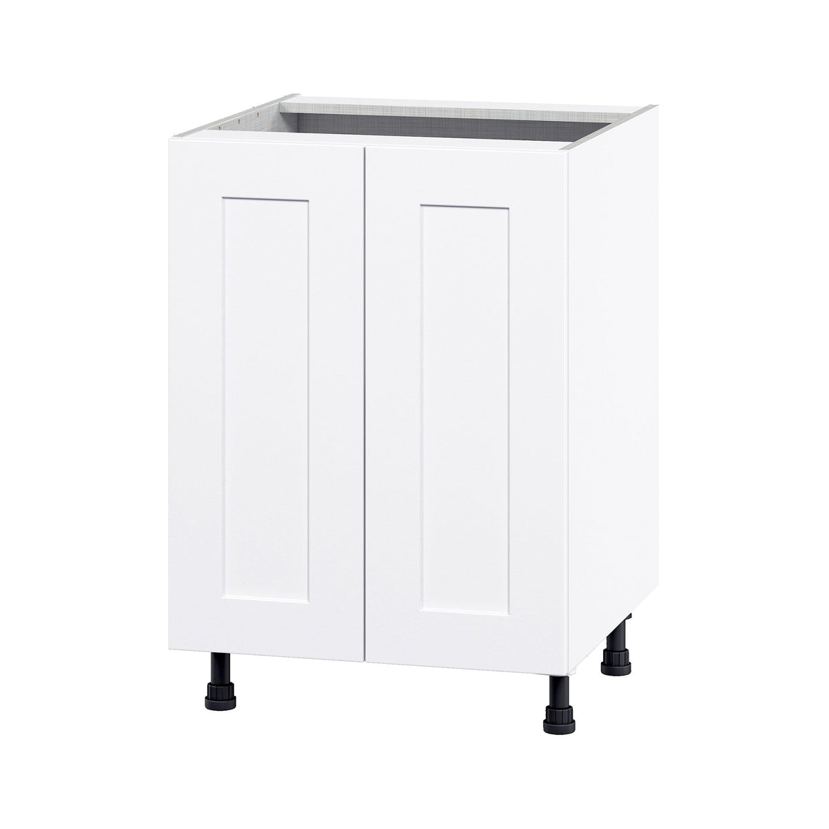 Hugo&Borg Jolie 24-in W x 34.5-in H x 24-in D Warm White 3-Drawers Base Fully Assembled Cabinet (Flat Panel Shaker Style)