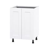Hugo&Borg Jolie 24-in W x 34.5-in H x 24-in D Warm White 3-Drawers Base Fully Assembled Cabinet (Flat Panel Shaker Style)