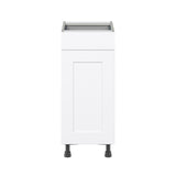 Hugo&Borg Jolie 15-in W x 34.5-in H x 24-in D Warm White 1-Drawer Base Fully Assembled Cabinet (Flat Panel Shaker Style)