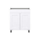 Hugo&Borg Jolie 30-in W x 34.5-in H x 24-in D Warm White 1-Drawer Base Fully Assembled Cabinet (Flat Panel Shaker Style)