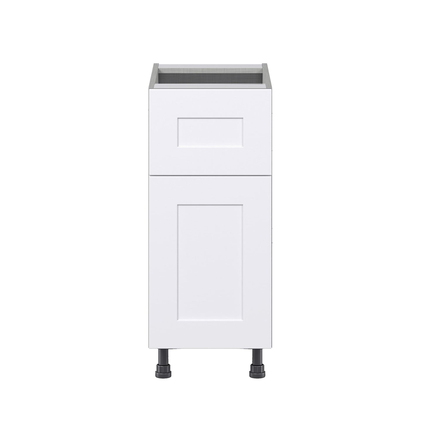 Hugo&Borg Jolie 15-in W x 34.5-in H x 24-in D Warm White 1-Drawer Base Fully Assembled Cabinet (Flat Panel Shaker Style)