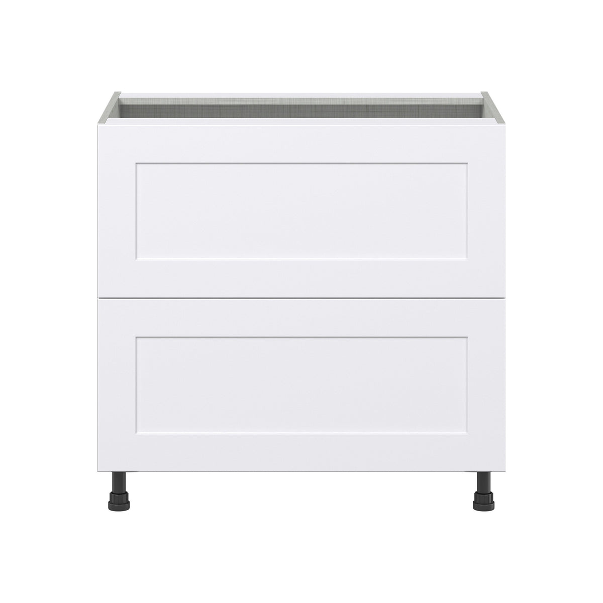 Hugo&Borg Jolie 36-in W x 34.5-in H x 24-in D Warm White 2-Drawer Base Fully Assembled Cabinet