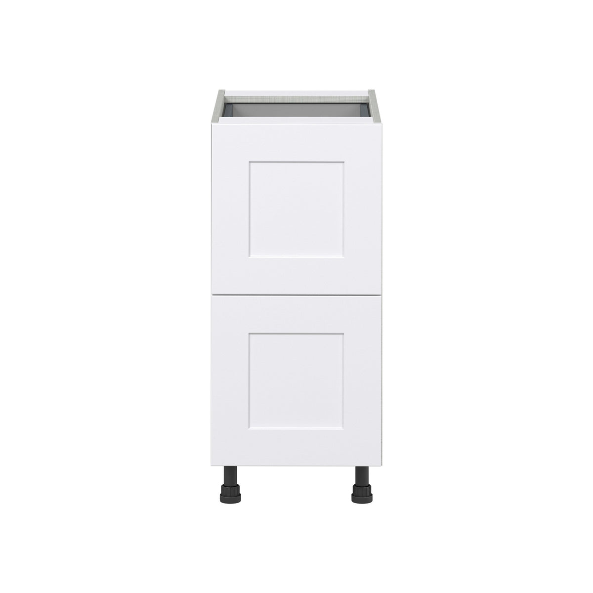 Hugo&Borg Jolie 15-in W x 34.5-in H x 24-in D Warm White 2-Drawer Base Fully Assembled Cabinet