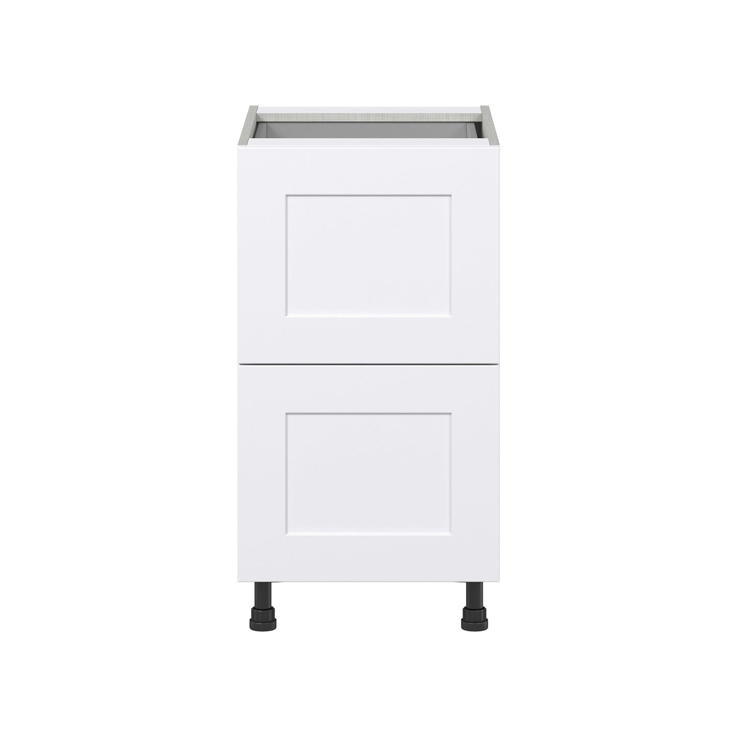 Hugo&Borg Jolie 18-in W x 34.5-in H x 24-in D Warm White 2-Drawer Base Fully Assembled Cabinet