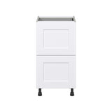 Hugo&Borg Jolie 18-in W x 34.5-in H x 24-in D Warm White 2-Drawer Base Fully Assembled Cabinet
