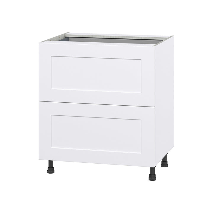 Hugo&Borg Jolie 30-in W x 34.5-in H x 24-in D Warm White 2-Drawer Base Fully Assembled Cabinet