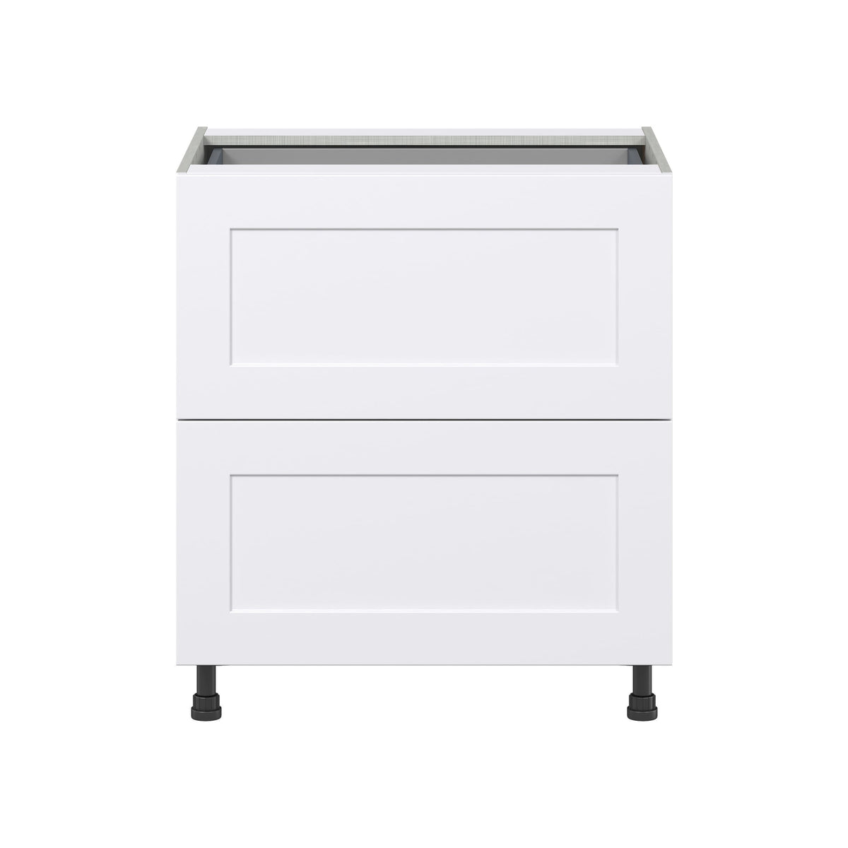 Hugo&Borg Jolie 30-in W x 34.5-in H x 24-in D Warm White 2-Drawer Base Fully Assembled Cabinet