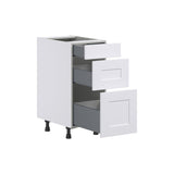 Hugo&Borg Jolie 15-in W x 34.5-in H x 24-in D Warm White 3-Drawer Base Fully Assembled Cabinet