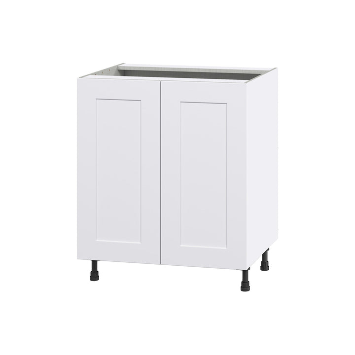 Hugo&Borg Jolie 30-in W x 34.5-in H x 24-in D Warm White Sink Base Fully Assembled Cabinet (Flat Panel Shaker Style)