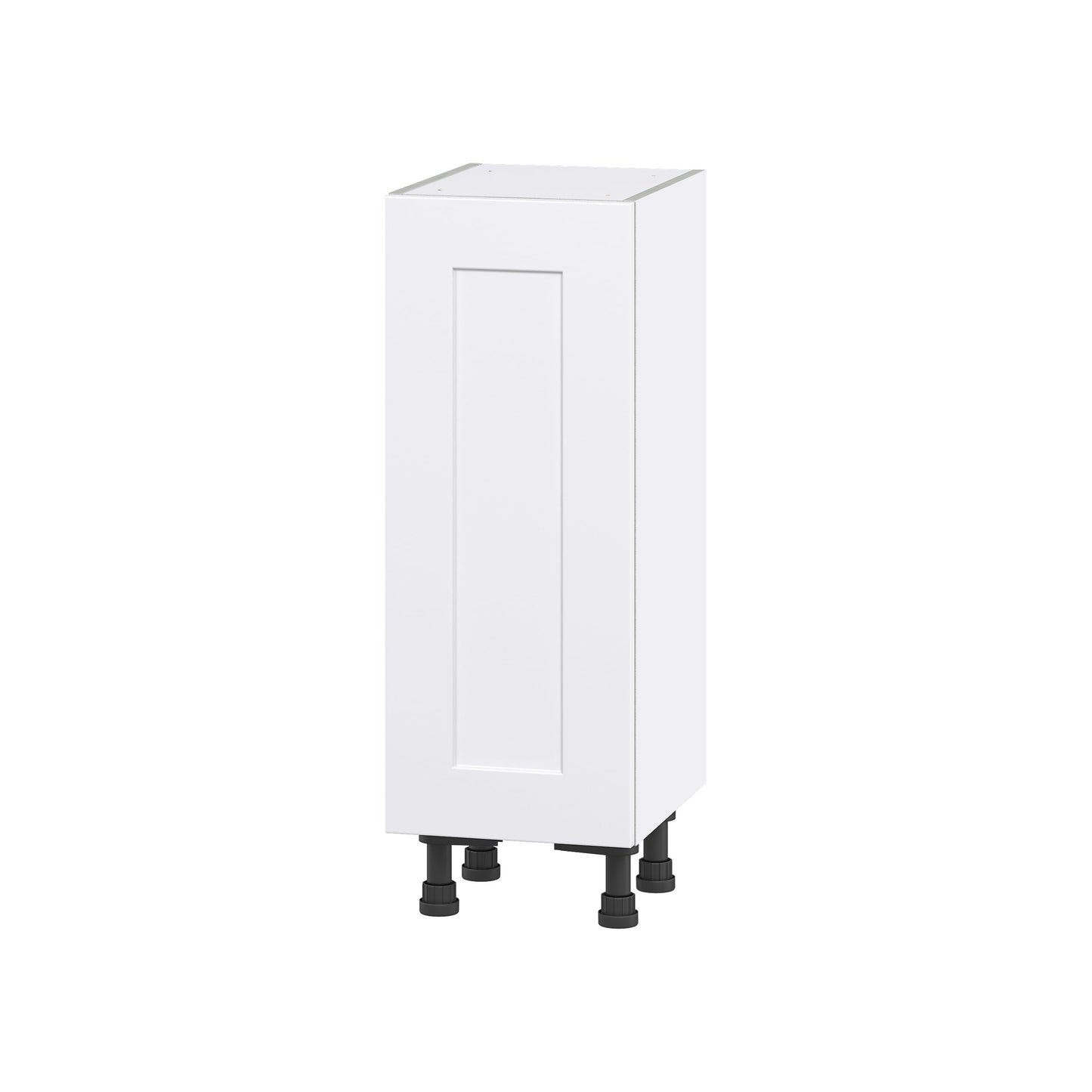 Hugo&Borg Jolie 12-in W x 34.5-in H x 14-in D Warm White Base Fully Assembled Cabinet (Flat Panel Shaker Door Style)