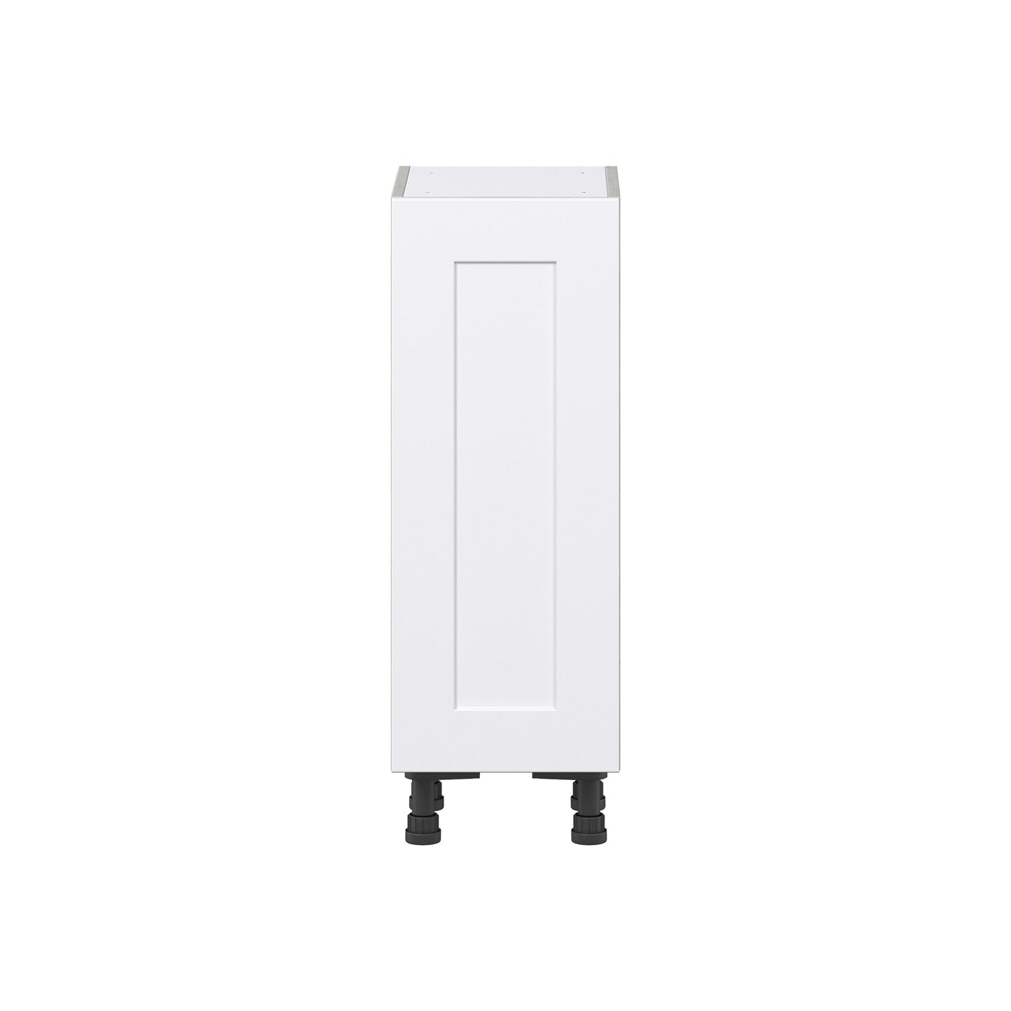 Hugo&Borg Jolie 12-in W x 34.5-in H x 14-in D Warm White Base Fully Assembled Cabinet (Flat Panel Shaker Door Style)