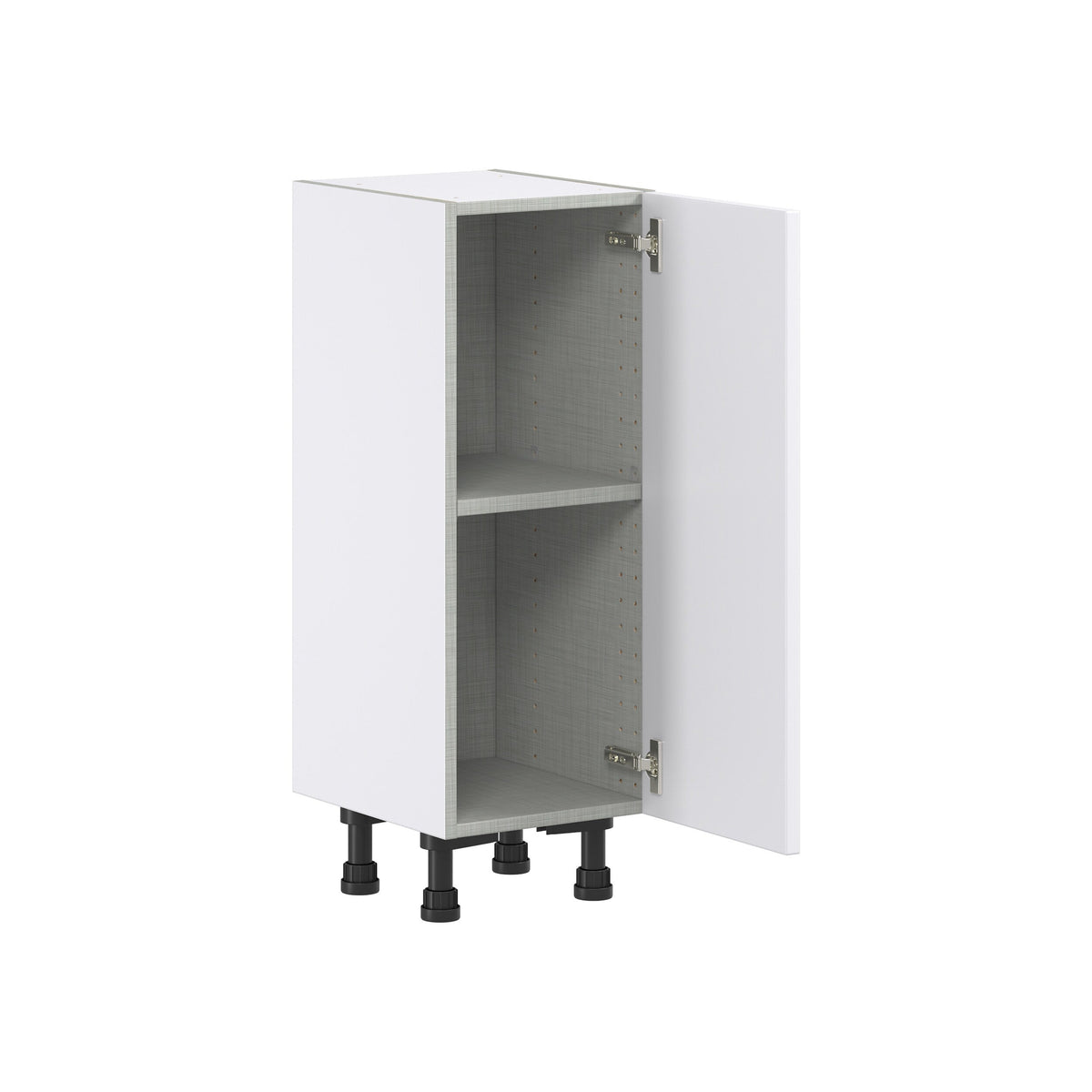 Hugo&Borg Jolie 12-in W x 34.5-in H x 14-in D Warm White Base Fully Assembled Cabinet (Flat Panel Shaker Door Style)