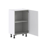 Hugo&Borg Jolie 21-in W x 34.5-in H x 14-in D Warm White Base Fully Assembled Cabinet (Flat Panel Shaker Door Style)