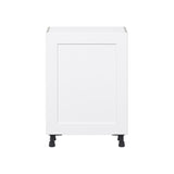 Hugo&Borg Jolie 24-in W x 34.5-in H x 14-in D Warm White Base Fully Assembled Cabinet (Flat Panel Shaker Door Style)