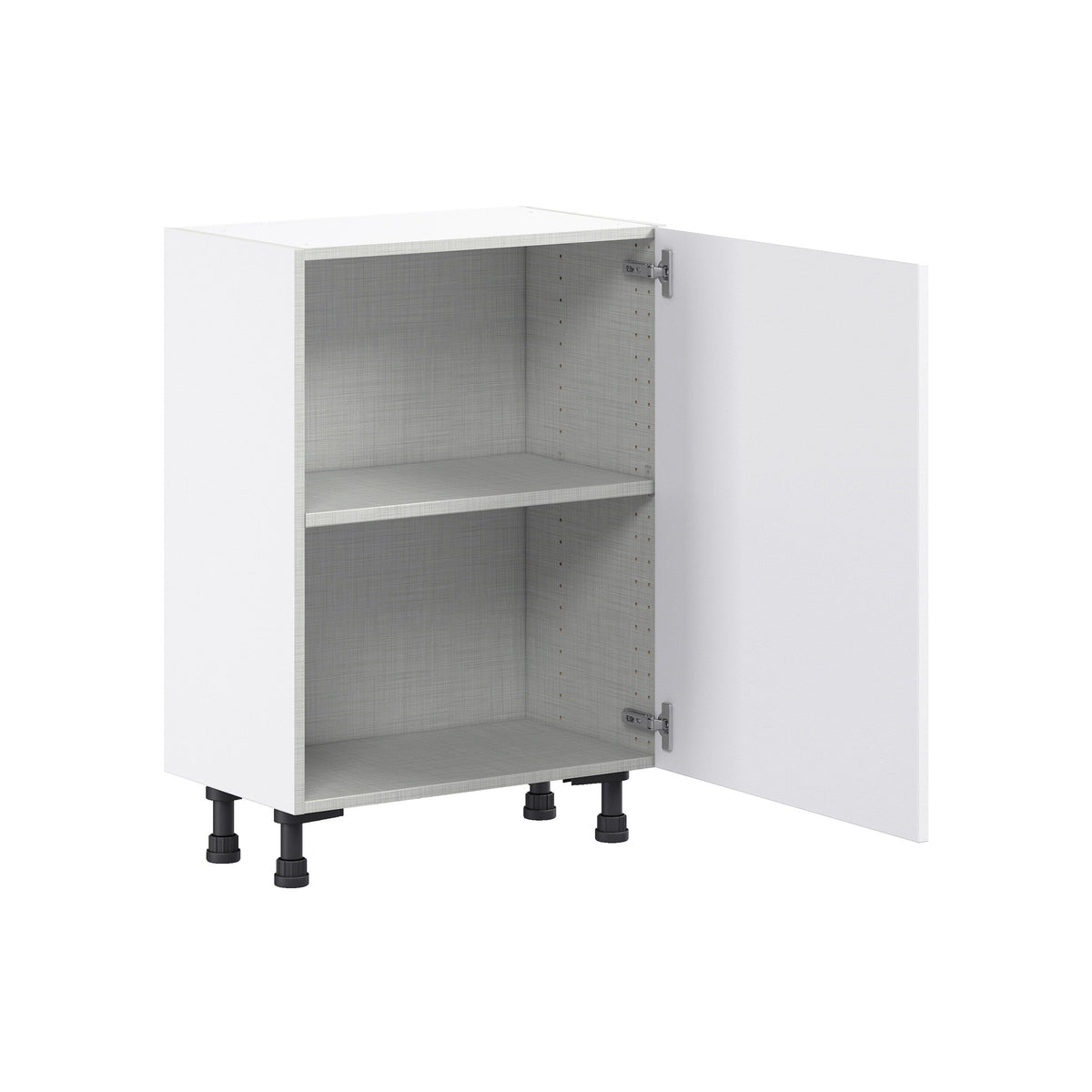 Hugo&Borg Jolie 24-in W x 34.5-in H x 14-in D Warm White Base Fully Assembled Cabinet (Flat Panel Shaker Door Style)