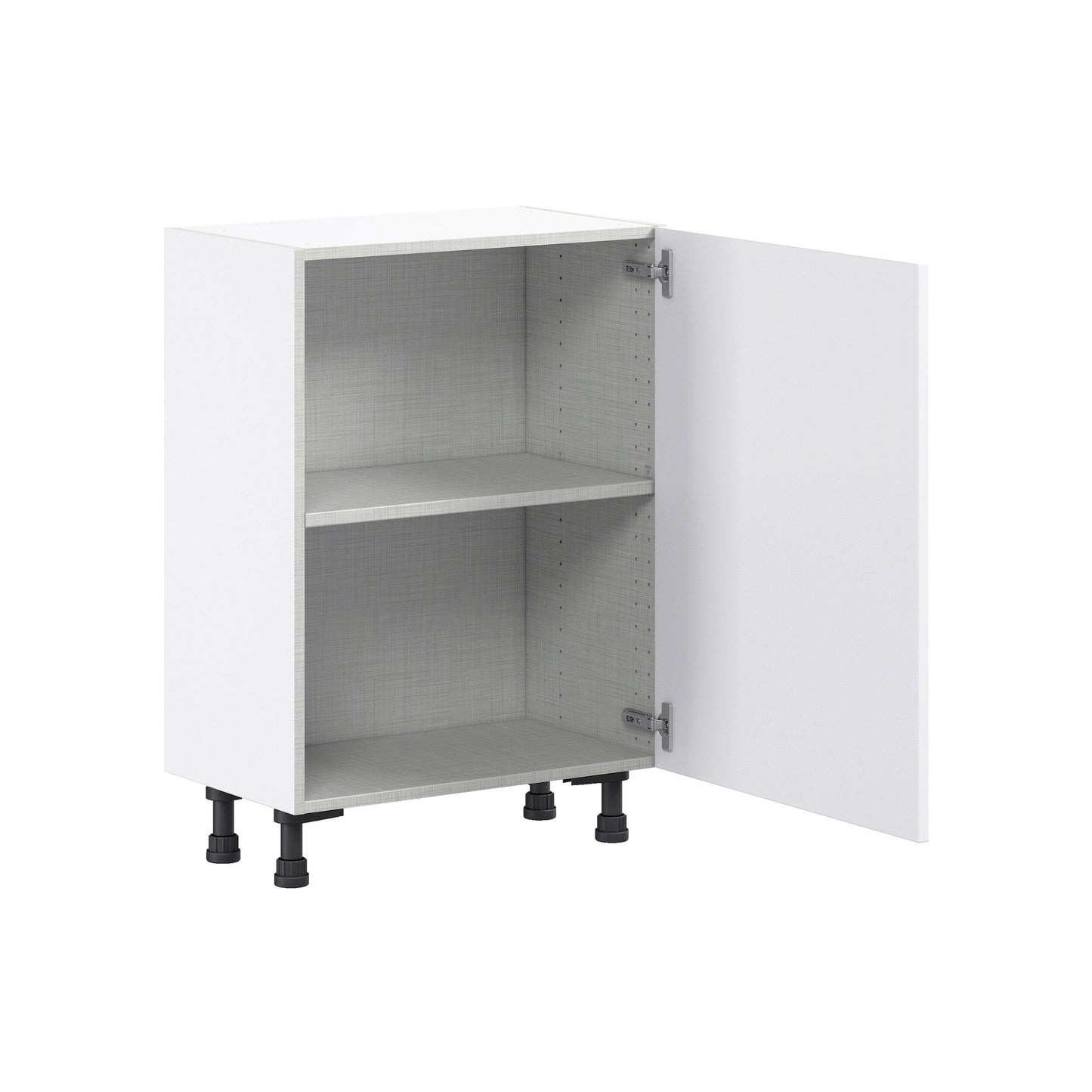 Hugo&Borg Jolie 24-in W x 34.5-in H x 14-in D Warm White Base Fully Assembled Cabinet (Flat Panel Shaker Door Style)