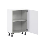 Hugo&Borg Jolie 24-in W x 34.5-in H x 14-in D Warm White Base Fully Assembled Cabinet (Flat Panel Shaker Door Style)
