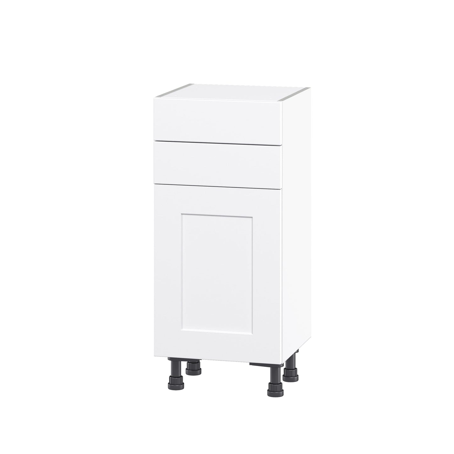 Hugo&Borg Jolie 15-in W x 34.5-in H x 14-in D Warm White 2-Drawers Base Fully Assembled Cabinet (Flat Panel Shaker Style)